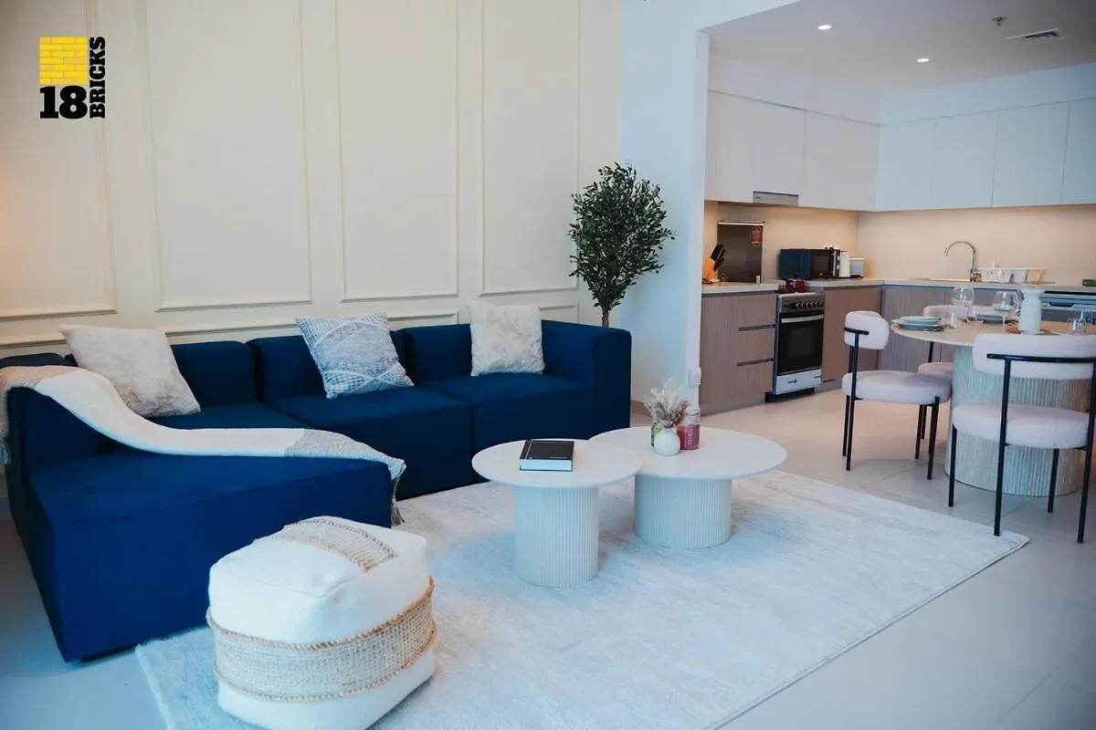 アパート ドバイStylish 2Br With Panoramic Creekside Viewsアパートメント